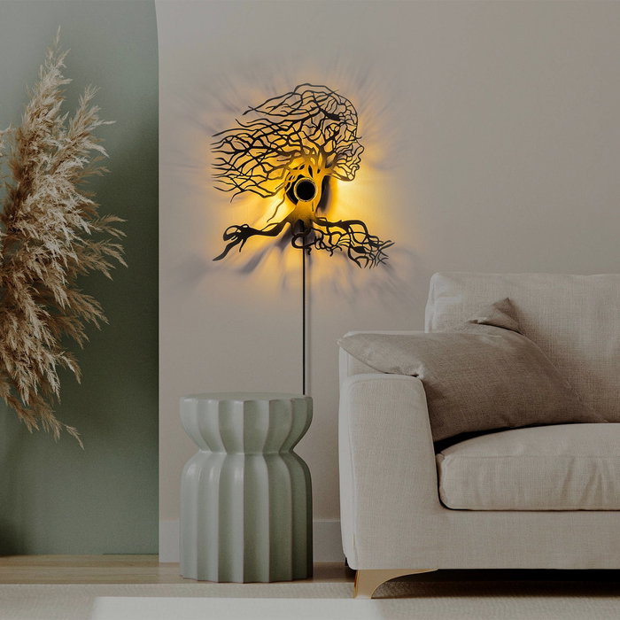 Opviq Lámpara de pared Tree Woman negra